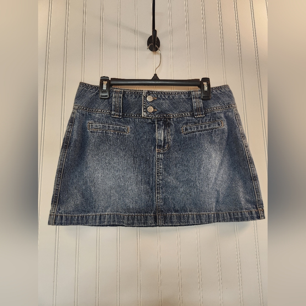 Vintage Delia's Women's Blue Denim Micro Mini Skirt Size 11 Y2K 90s W34"x14"L